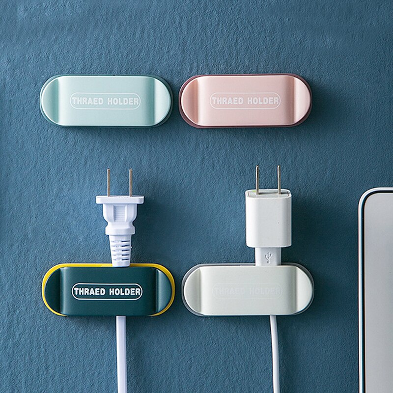 Self-adhesive Desk Set Wire Clip Electrical Wire Fitted Hooks&Rails Data Cable Glands Winder Organizer Cable Protector