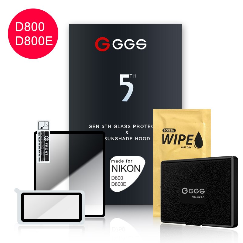 GGS cinquième génération pour NIKON D800 800E LARMOR écran caméra film protection écran cadre métallique intégré verre optique