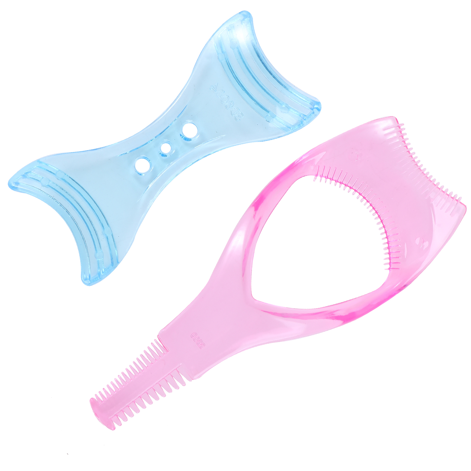 2pcs Mascara Eyelash Comb Applicator Template Eyeliner Models Guide Stencil Tool (Random Color)