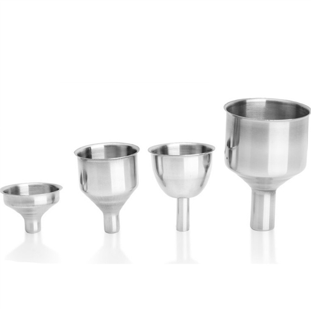 2pcs /lot Mini Stainless Steel Funnel For All Kinds Of Hip Flasks Filling Cooking Lab Home Kitchen Supplies 3.5x4.5x0.8cm