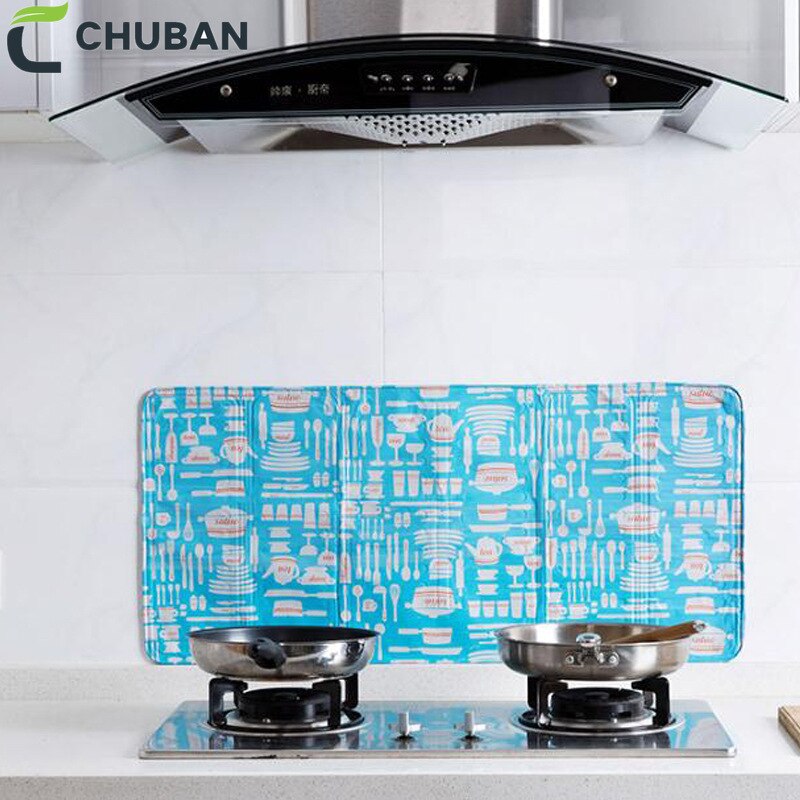 CHUBAN durable Printed Aluminum Foil Oil Block Oil Barrier Stove Cook Anti-Splashing Oil Baffle Insulation Kitchen Supply A20