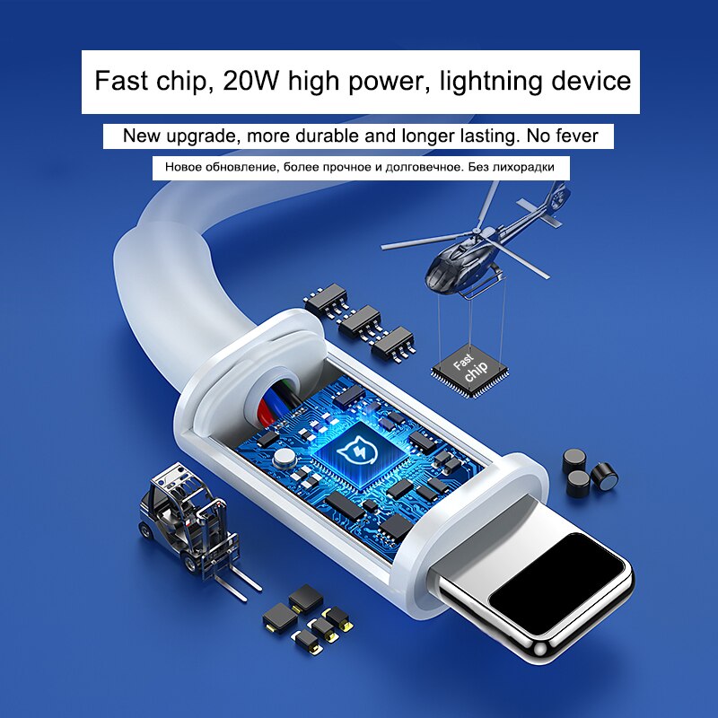 20W PD ładowarka kabel USB C dla iPhone 12 mini 11 zawodowiec XR X XS Max 8 SE kabel błyskawicy szybkie ładowanie danych kabel typu C przewód USB