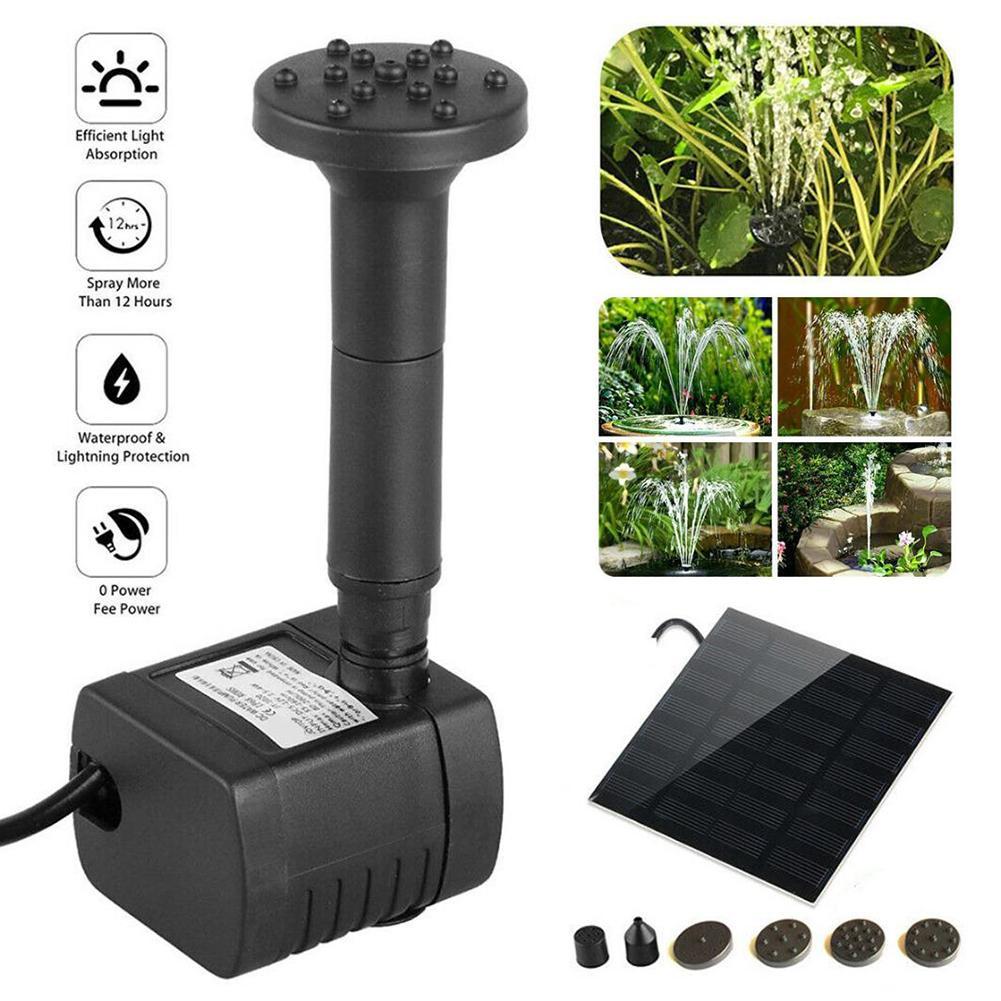 Solar Fountain Home Powered Water Fountain Pool Pond Garden Waterfall Sprinkler Sprayer Decorations Water Source 1.2W