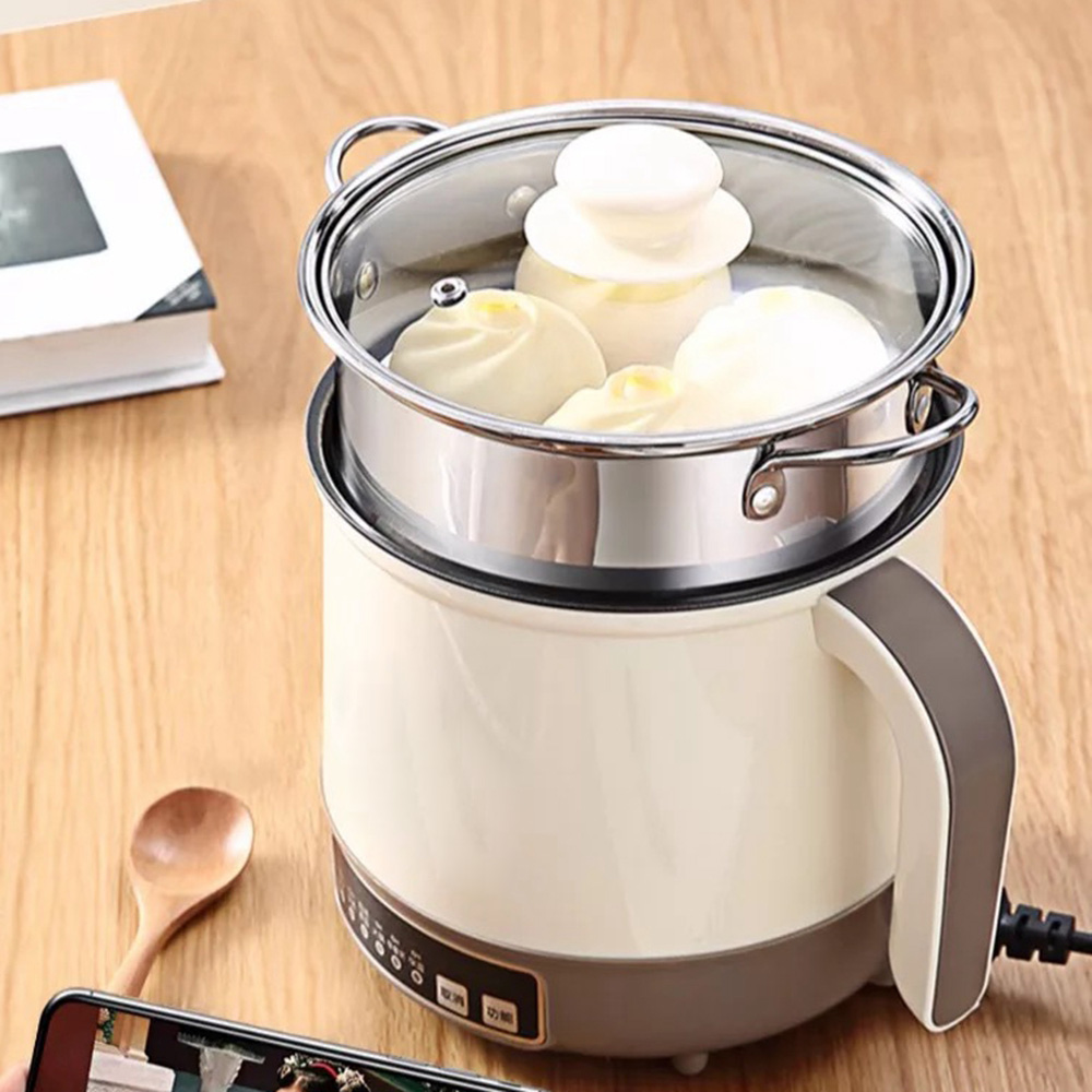 DMWD 220V Multifunctional Electric Cooking Pot Steaming / Boiling / Stewing Mini Hotpot Non-stick Egg Cooker For 1-2 People