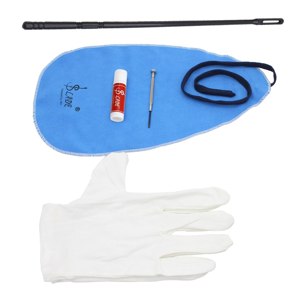 5-in-1 Saxophone Cleaning Care Kits Cleaning Cloth Cleaning Rod Glove Parts