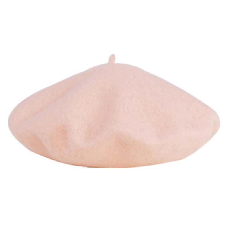 Søt jente beret høst ullmalerhatt vinter behagelig gresskarhatt vill trucker lue: Kjøttrosa