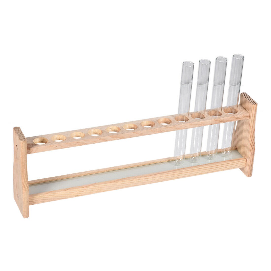 1 Pcs Wooden Test Tube Rack Tube Holder Lab Support Science Educational Wood Stand For Teaching Supplies