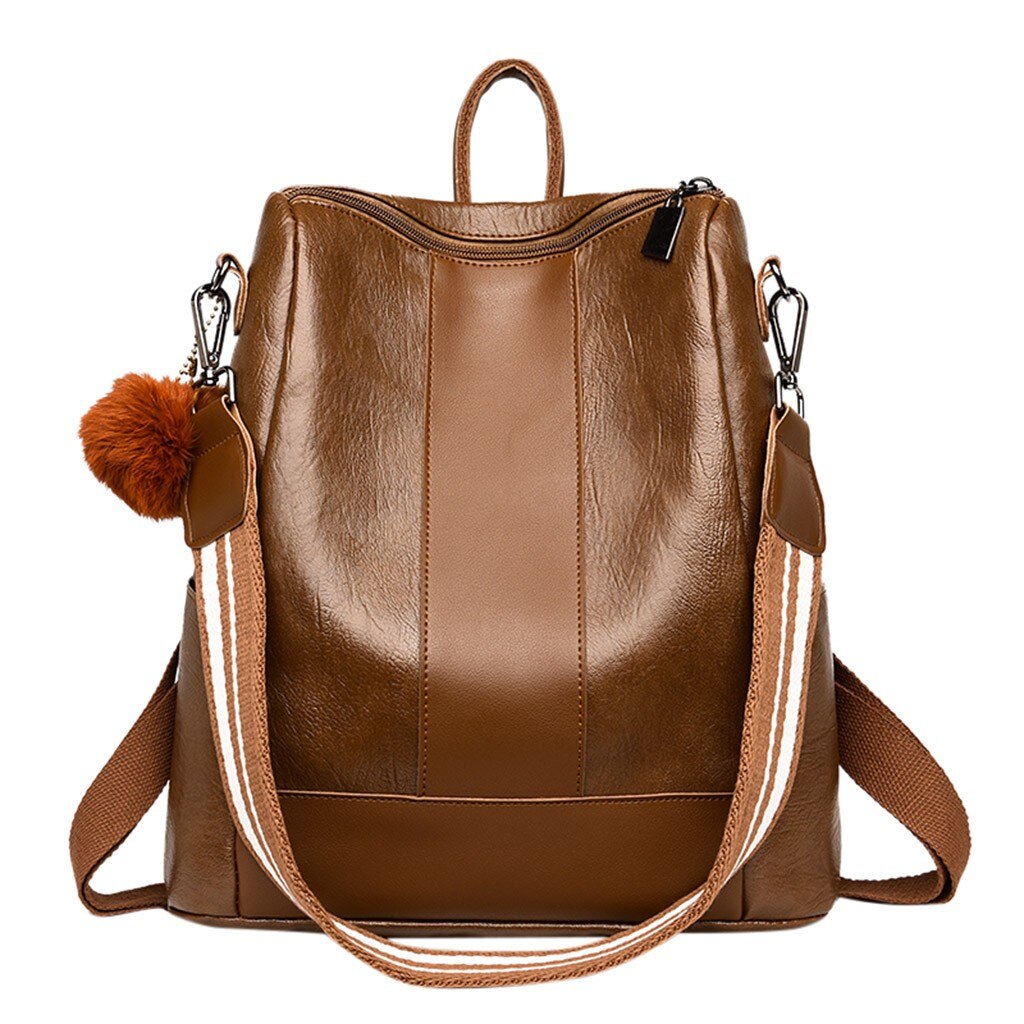 Woman Anti-theft Backpack Bag Casual Wild Soft Leather Dual-use Small Backpack Bandolera Mujer Bolsas Femininas#35: B