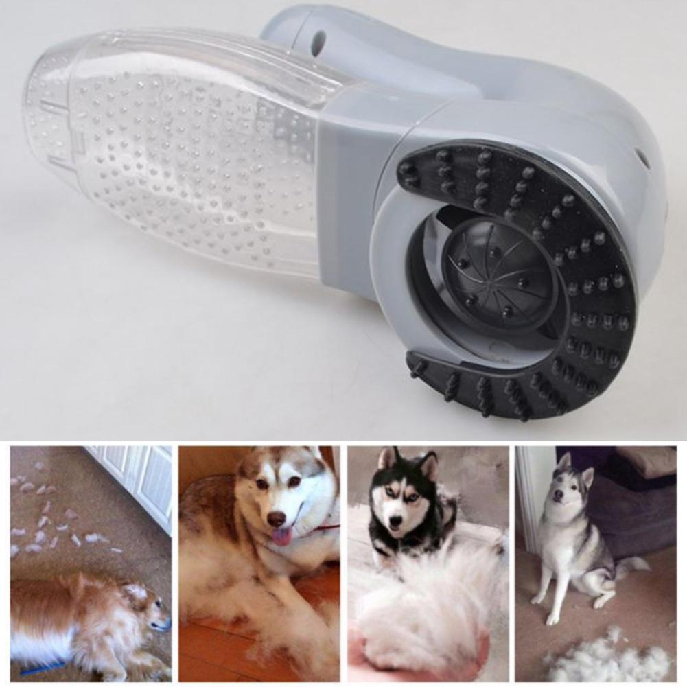 Dispositivo eléctrico portátil para quitar el pelo de mascotas, aspiradora de limpieza de masaje para gatos y perros, cepillo para el pelo de mascotas