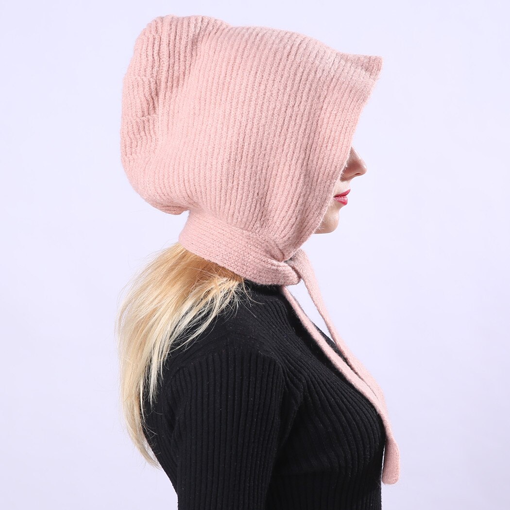 Herfst en winter dames gebreide wolf oma wol wol zacht warm casual kleine rode muts oorbescherming muts