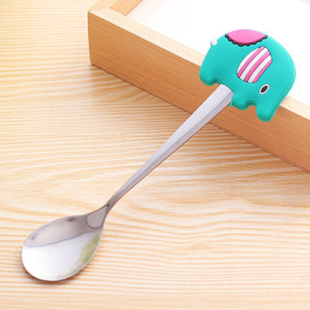Koffie Kinderen Cartoon Baby Kids Leuke Olifant Thee Dessert Thuis Roestvrij Staal Soep Lepel