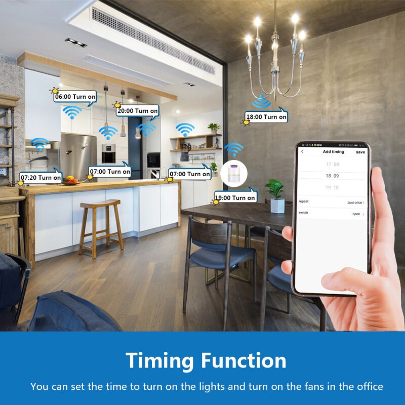 WiFi+433 Smart Home House Wifi Wireless Remote Switch Breaker LED Light Controller Module Work With Alexa Google Home Tuya APP