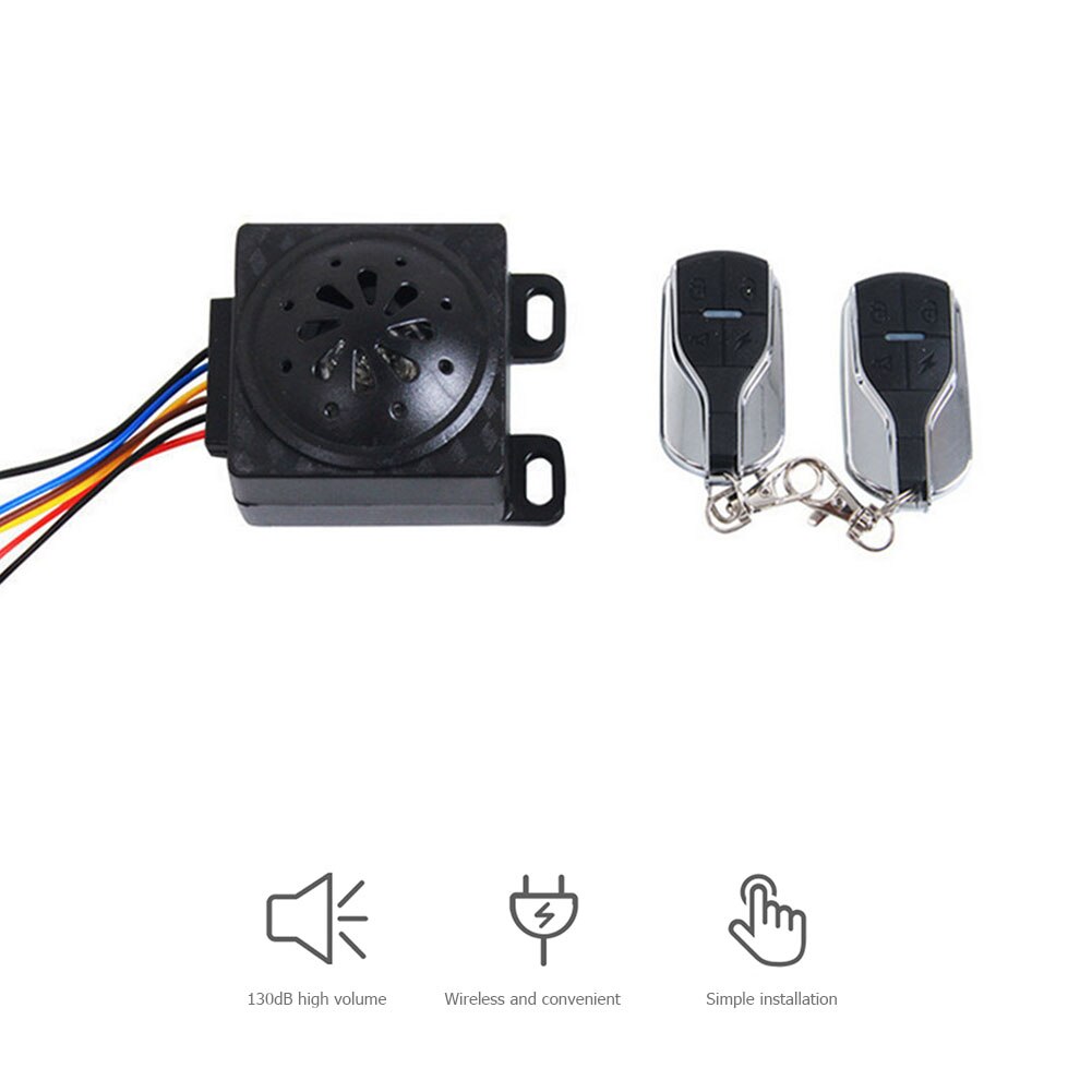 1/5pcs Remote Control Electric Scooter Alarm Security System Moped Antitheft Alarm Accessories Waterproof Bike Alarm