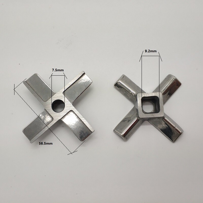 2 stück Alle edelstahl Fleischwolf Teile #8 Klinge Fleischwolf Messer