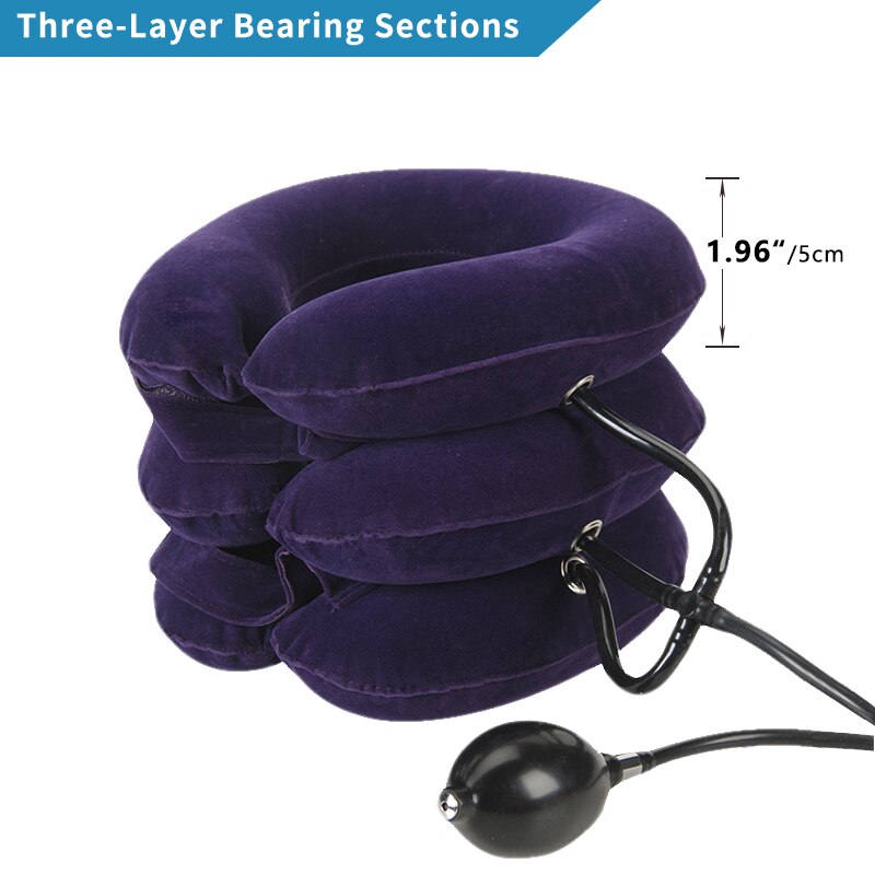 Collier Cervical gonflable à l&#39;air, Support de Traction du cou, oreiller de Massage, soulagement de la douleur, relaxation, soins de santé, civière de tête à traction cervicale la maison