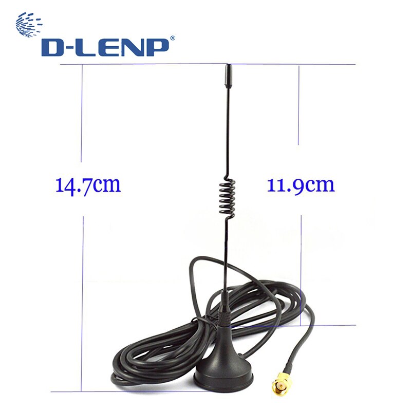 Dlenp 433 Mhz 5dbi Antenne 433 Mhz Gsm Antenne Sma Male Connector W/Magnetische Basis Voor Ham Radio Signaal booster