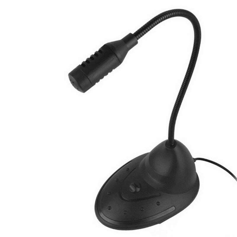 Flexible Stand Mini Studio Speech Microphone 3.5mm Plug Gooseneck Mic Wired Microphone for Computer PC Desktop Notebook