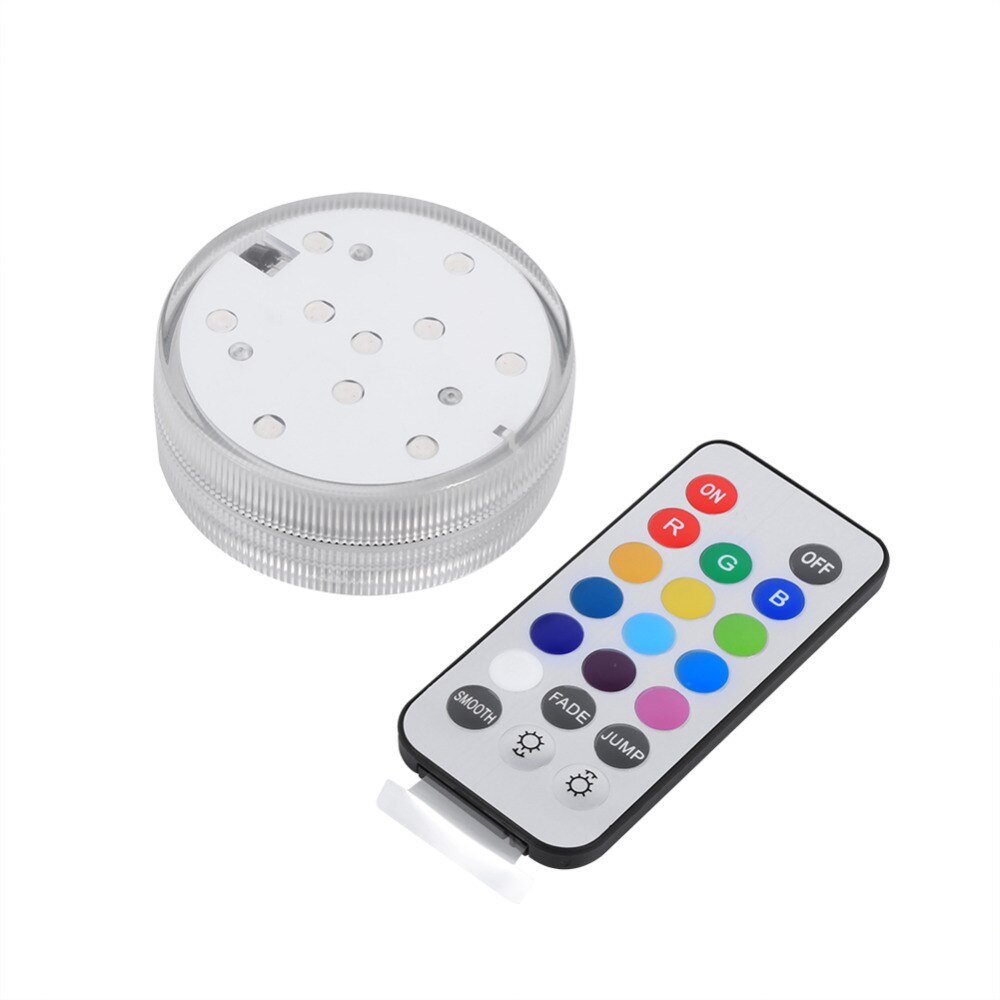 Mini ufo-ljus dränkbar led akvariebelysning rgb fjärrkontroll vattentät led-lampa för akvarium och dekoration av hus: Default Title