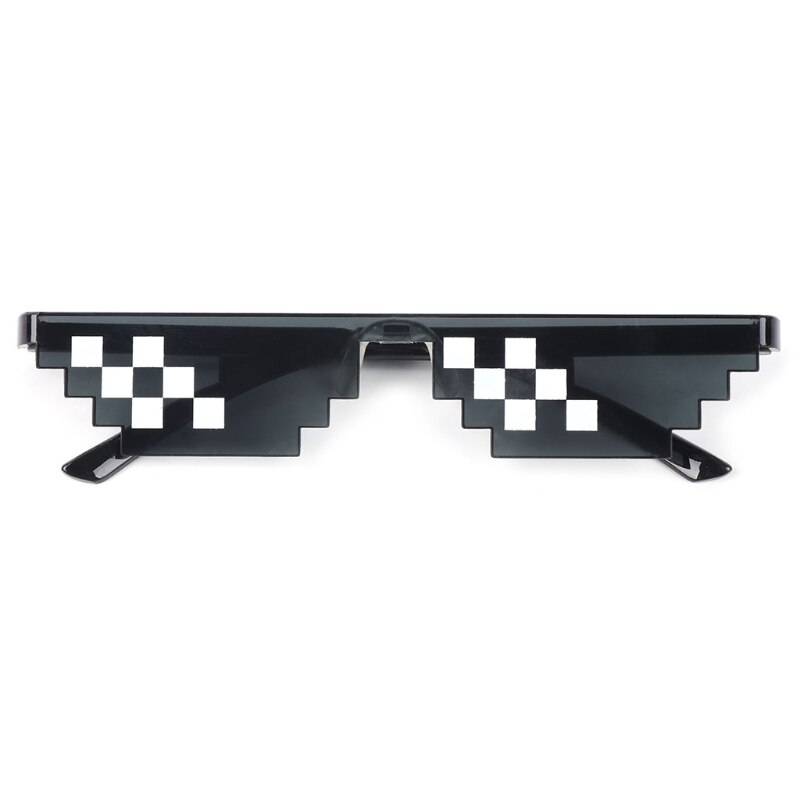 Mozaïek Zonnebril Truc Speelgoed Thug Life Bril Met Het Glazen Pixel Vrouwen Mannen Zwart Mozaïek Zonnebril Grappige Speelgoed