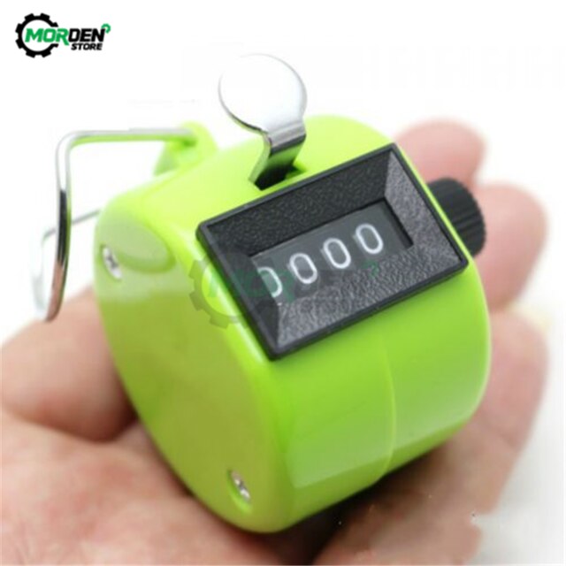 4 Cijferig Nummer Plastic Tellers Hand Vinger Display Handmatige Telling Tally Clicker Timer Mechanische Teller Golf Voetbal Teller: 6