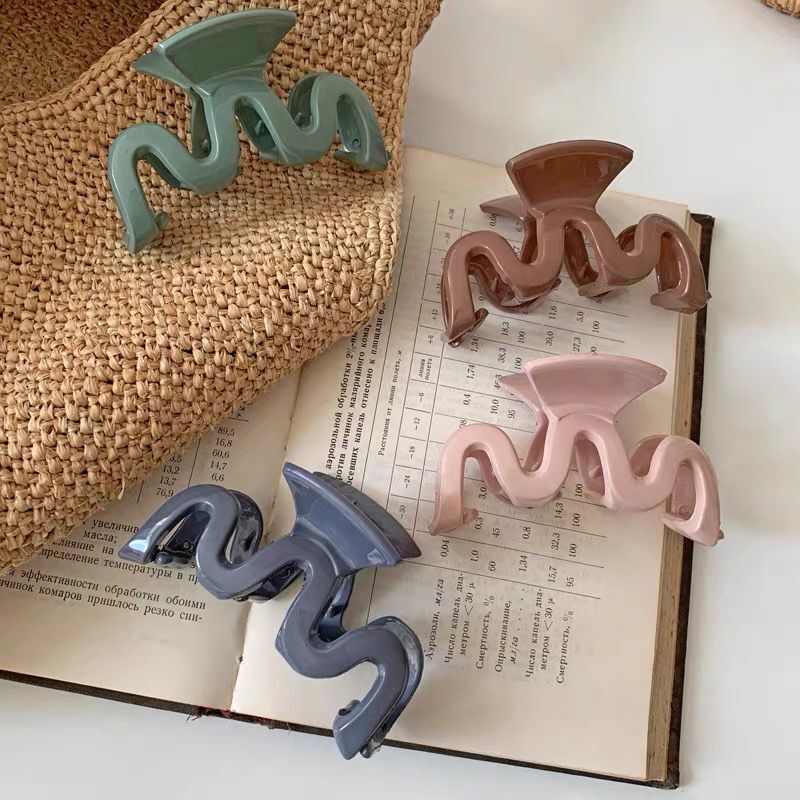 Effen Kleur Klauw Clip Grote Barrette Krab Haar Klauwen Bad Clip Paardenstaart Clip Voor Vrouwen Meisjes Haar Accessoires
