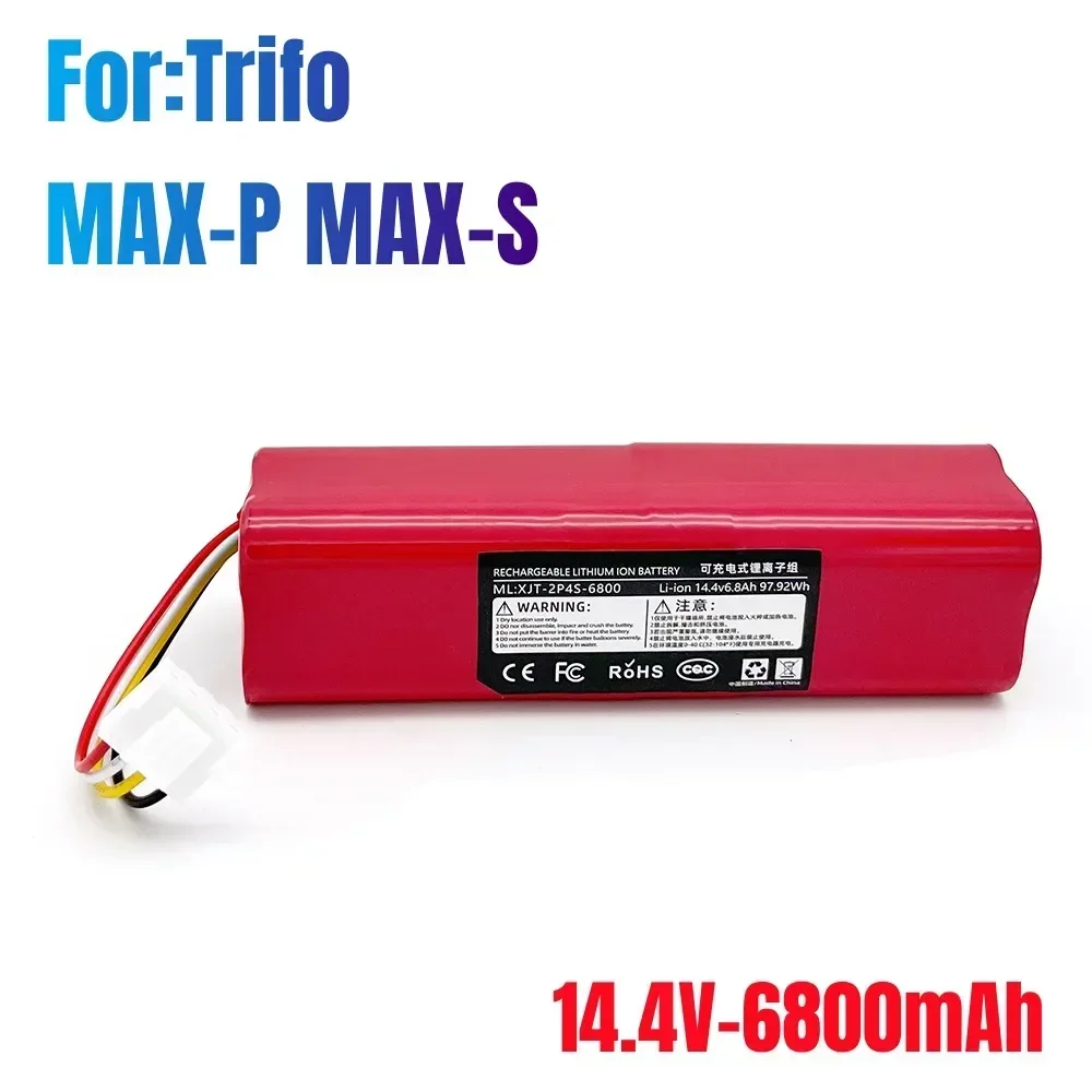 100% INR18650 SUN-INTE-278-4S2P Battery For Trifo MAX-P MAX-S Robot Intelligent Cleaner, 14.4V, 6800mAh