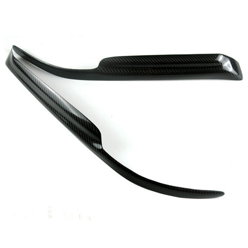 for Mitsubishi EVO 7 8 9 2001-2007 Carbon Fiber Car Sticker Front Headlights Eyebrow Eyelid Trim Cover