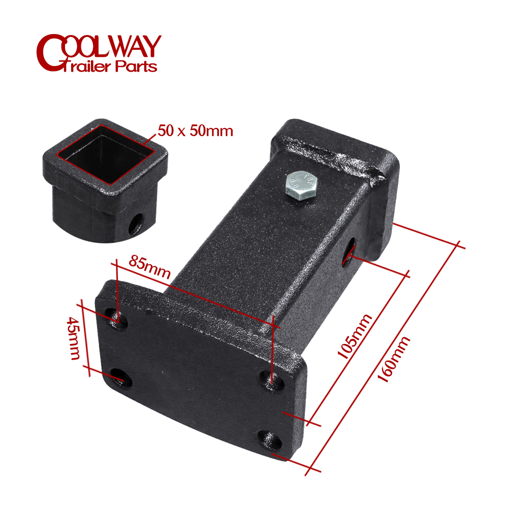 2 Inch Towbar Tongue Ball Mount With Tow Ball And Hitch Receiver Pin RV Truck Trailer Parts Car Camper Accessories Caravans