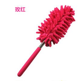 Plumero desmontable para techo de muebles de coche, Mini cepillo retráctil de fibra para limpieza de polvo, limpiador para el hogar: rose red