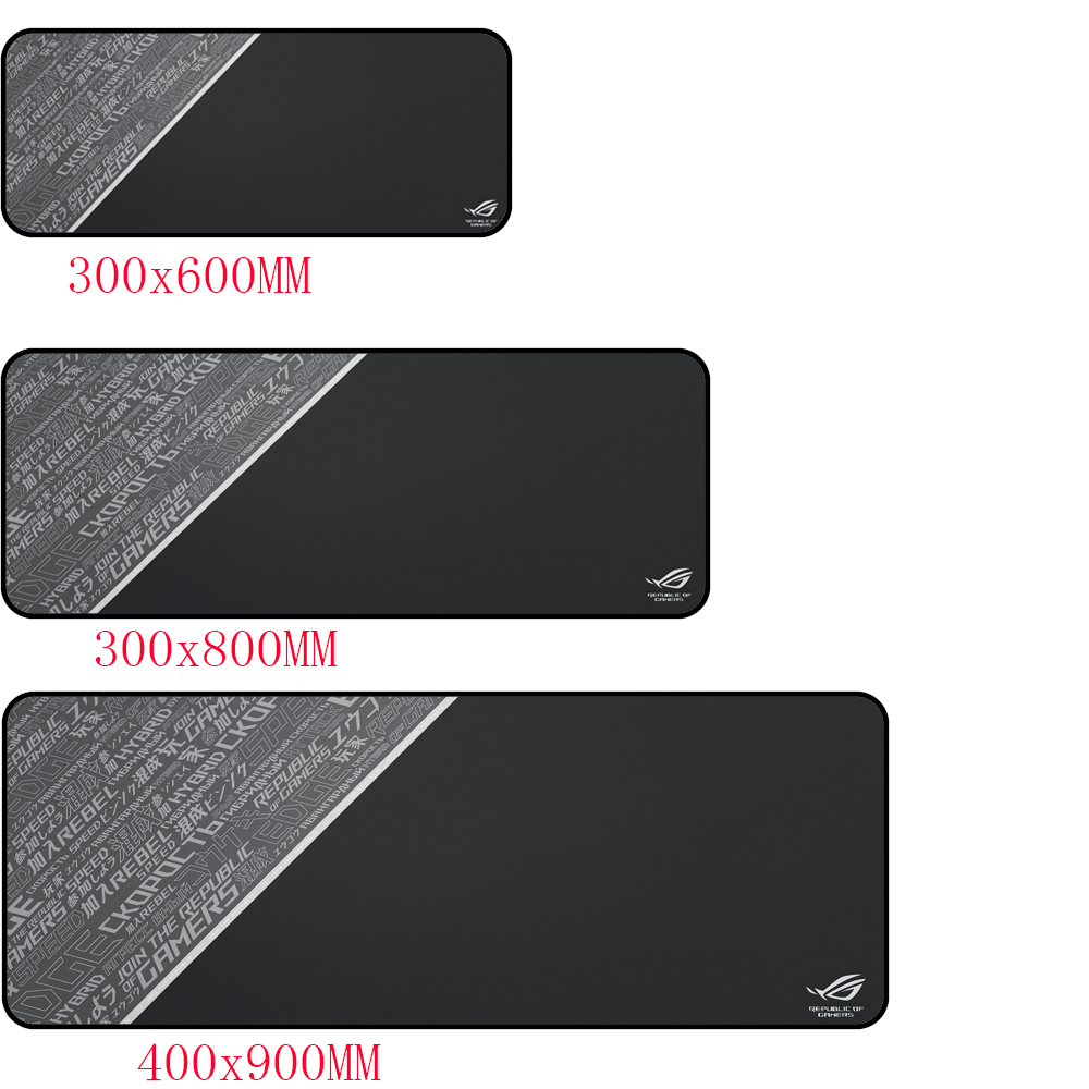 XXL ROG Game MousePad Black A/S/U/S Mouse Pads Large Lock Edge 400x900 Gamer Player Computer Keyboard table mat: 60x40 cm / WHITE