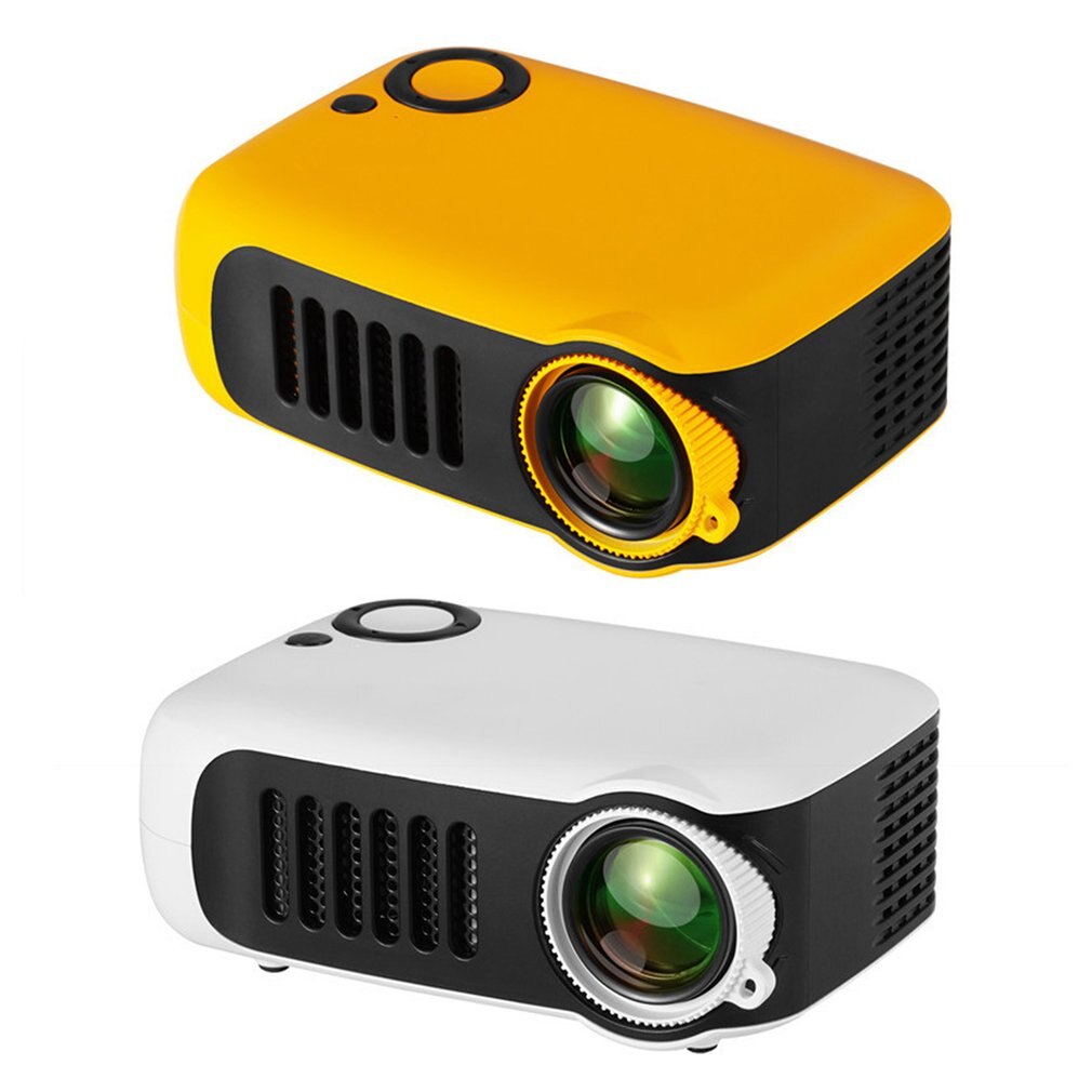 A2000 bærbare mini-ledede projektorer med usb vga hdmi av multimedia til fest hjemmeunderholdning med fjernbetjening