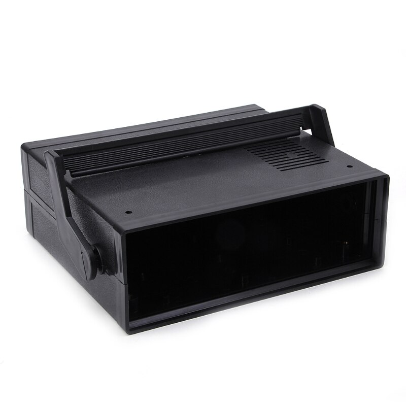 Carcasa electrónica de plástico impermeable, caja de proyecto negra, 200x175x70mm, T8WB