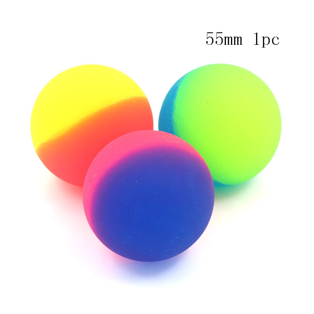 1pc/10pc High Bounce Ball Elastic Jumping Balls Bouncing Ball Outdoor Toys Play Fun 20-55mm: 1 pc 55mm