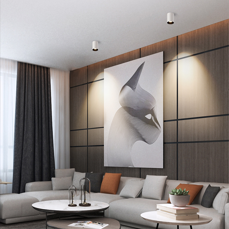 Aisilan Opbouw Plafondlamp Mat Aluminium 7W Downlight Anti-glare Plafondlamp voor Slaapkamer Gang