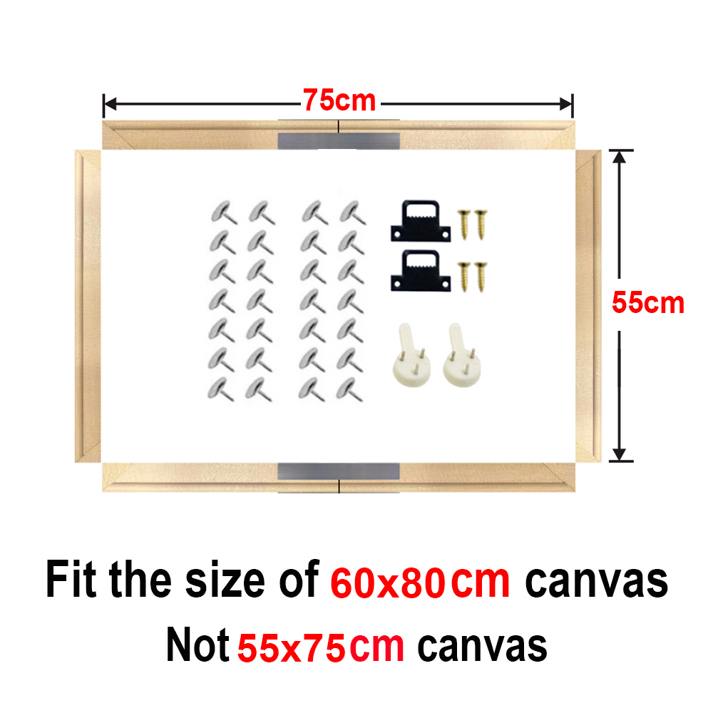 30X40 40X50 50X70 60X90 Canvas Frame Houten Frames Houten Foto Olieverf canvas Diamant Schilderij Frames Canvas Houten Muur: width 65cm