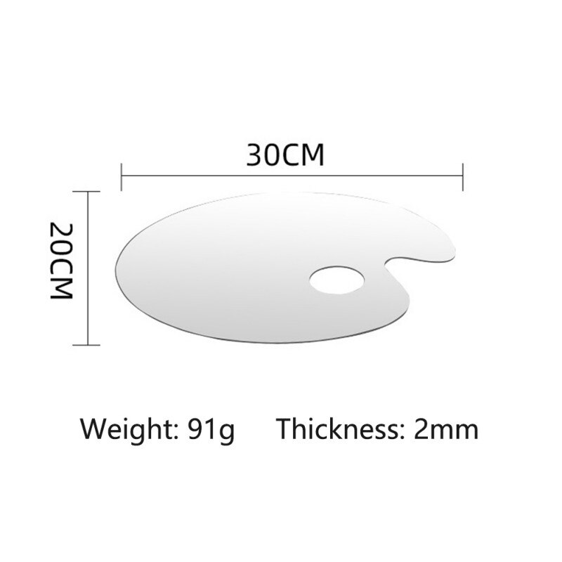 Transparent Paints Tins Box Palette Painting Storage Paint Tray Palette Acrylic Paint Palettes With Thumb Hole Oval Paint Tray: C