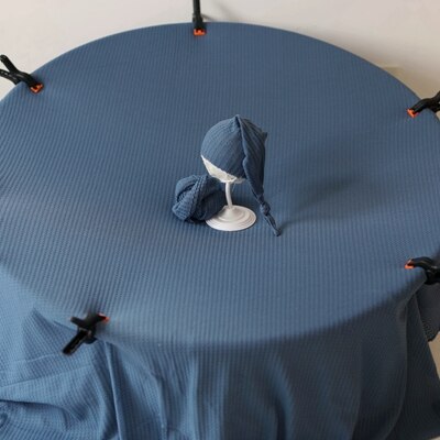 Deken voor baby, newborn fotografie rekwisieten, baby wikkeldoek, baby beddengoed, wieglakens, achtergrond voor foto's, baby hoofdband, elastische wafel: Blauw