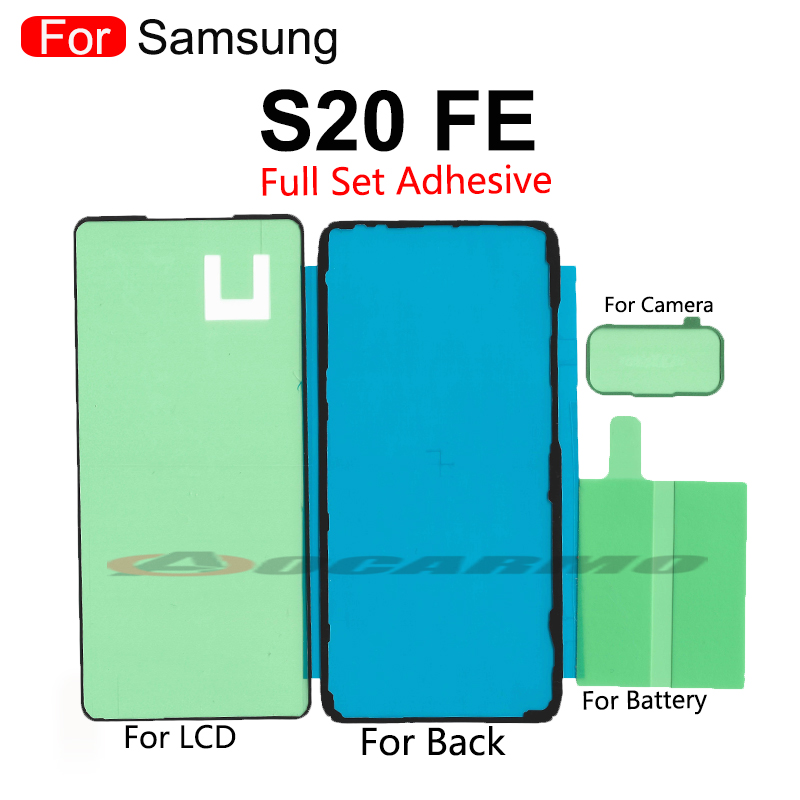 Do Samsung Galaxy S20 FE S20fe wodoodporny klej przedni ekran LCD tylna pokrywa naklejki bateria obiektyw aparatu klej naprawa części: Błękitny