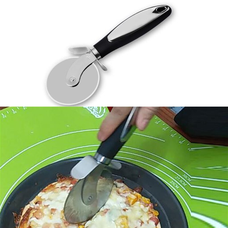 Rustfrit stål roter hjul pizza knive udskærer pandekage wienerbrød tærteudskærer rustfrit stål multifunktion pizza udskæring