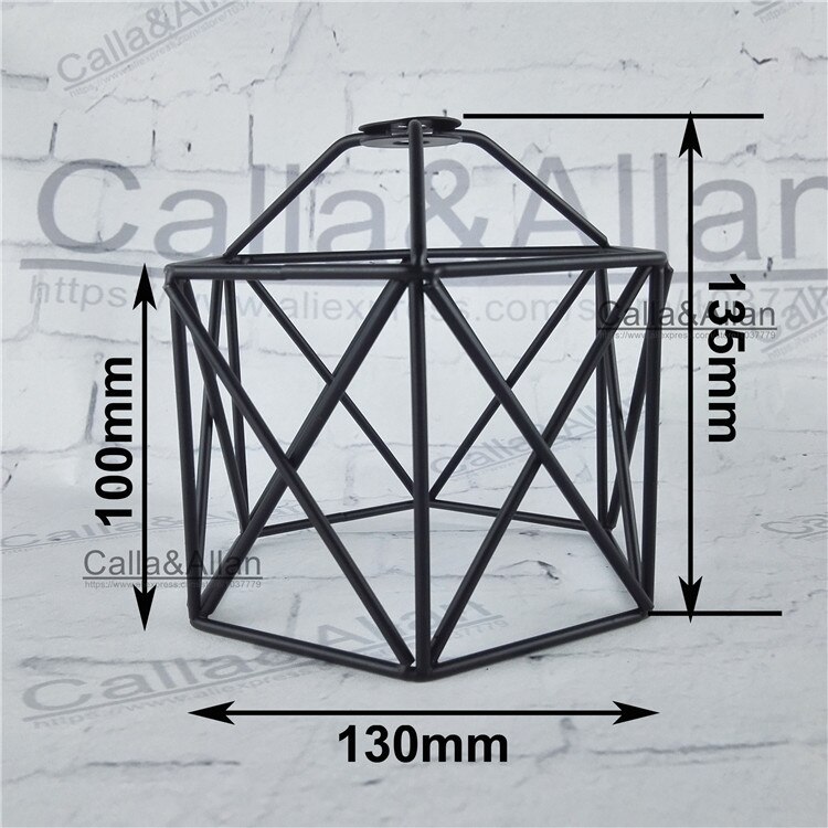 iron black cage lamp shade M10 hole E27 edison DIY lighting accessories lamp shade