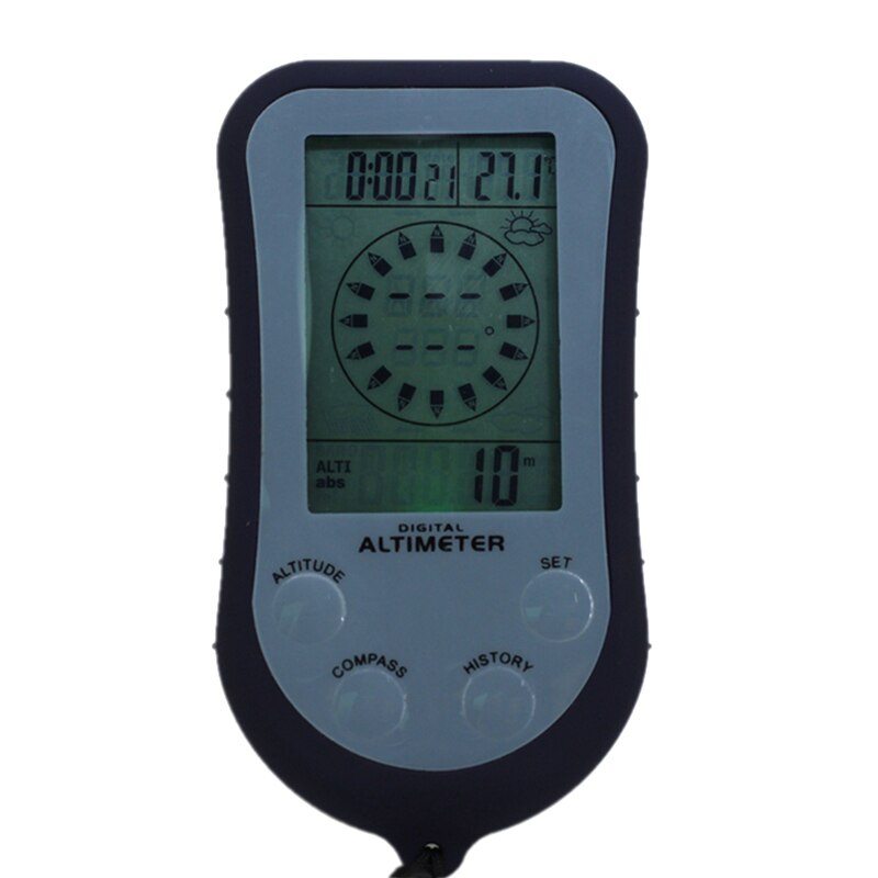Multifonction numérique altimètre boussole thermomètre météo prévision baromètre temps calendrier horloge LCD rétro-éclairage randonnée outils