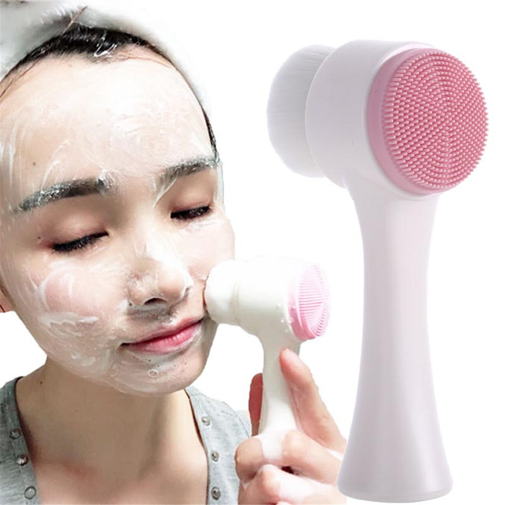 3D Dubbelzijdige Multifunctionele Gezicht Brush Skin Cleaner Gezicht Wasmachine Peeling Facial Reinigingsborstel