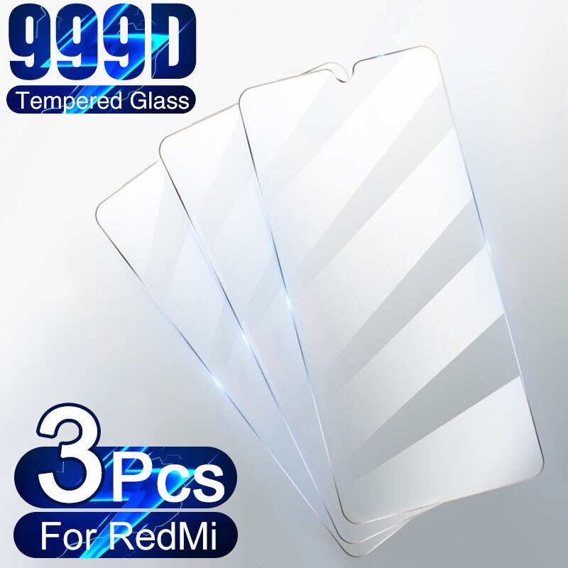 3Pcs Gehard Glas Voor Xiaomi Redmi Note 8 9 Pro Max 7 8T 9S Beschermende Glas Voor redmi 8 8A 8T 7 7A 9 9A Screen Protector Film