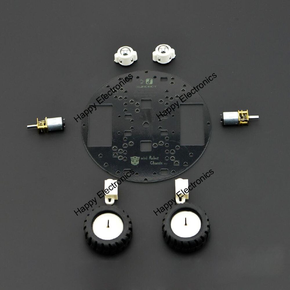 DFRobot 2WD miniQ Robot Chassis / mobile robot platform, 6V with N20 Motors /Universal ball caster Wheels for students hobbyists