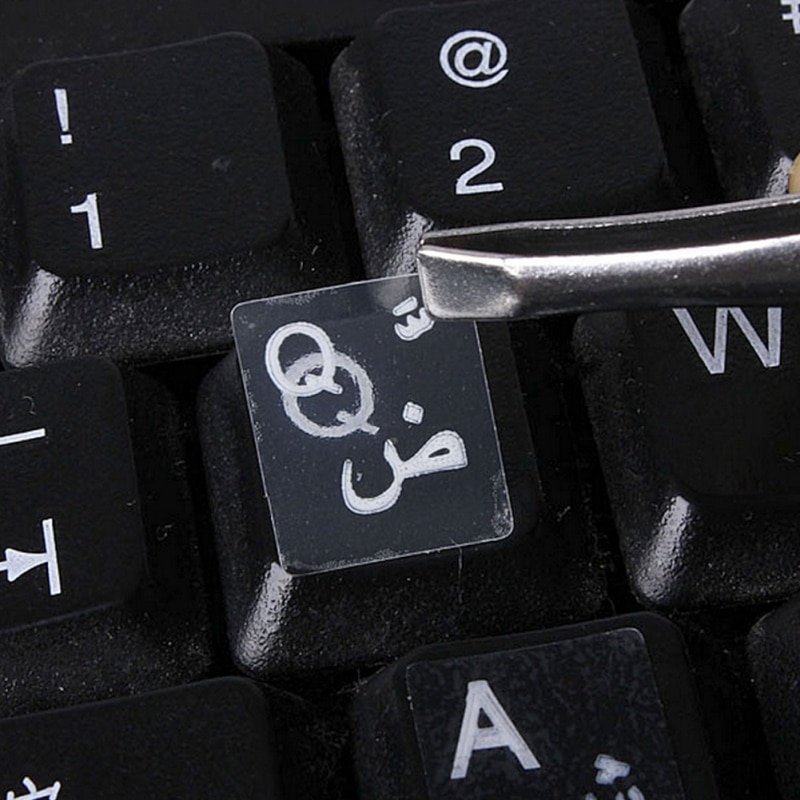 1Pc Transparent Keyboard Sticker Cover English Arabic and Keyboard Suitable Film Laptop Letter Sticker Protective For Deskt J8B9