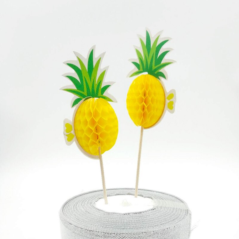 Flamingo Cupcake Toppers pineapple Cakes Topper Wedding Decor Birthday Party Decoration Picks Tropical Hawaii Party Supplies