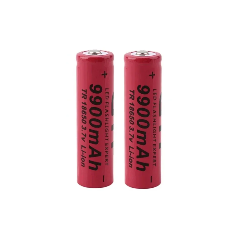 Rechargeable Lithium Battery for Bright Flashlight, Rechargeable Toy Battery, 9900mAh, 3.7V, 18650,