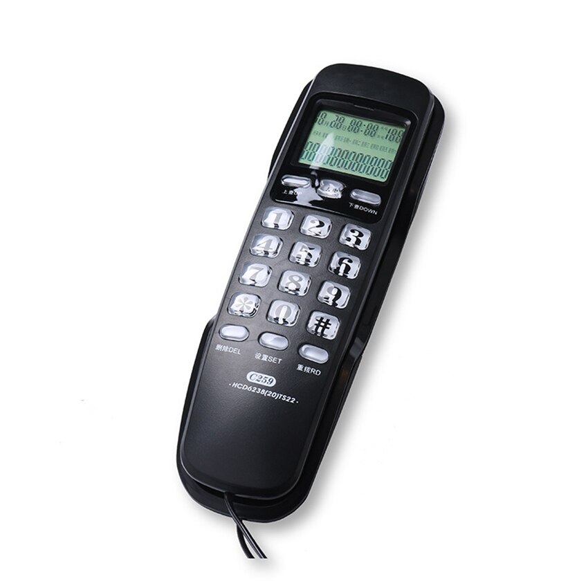 Trimline Vaste Telefoon Met Caller Id, Bureau Kleine Telefoon Telefoon, Wandmontage, Voor Hotel, Thuis, kantoor, Zwart, Zilver, Wit