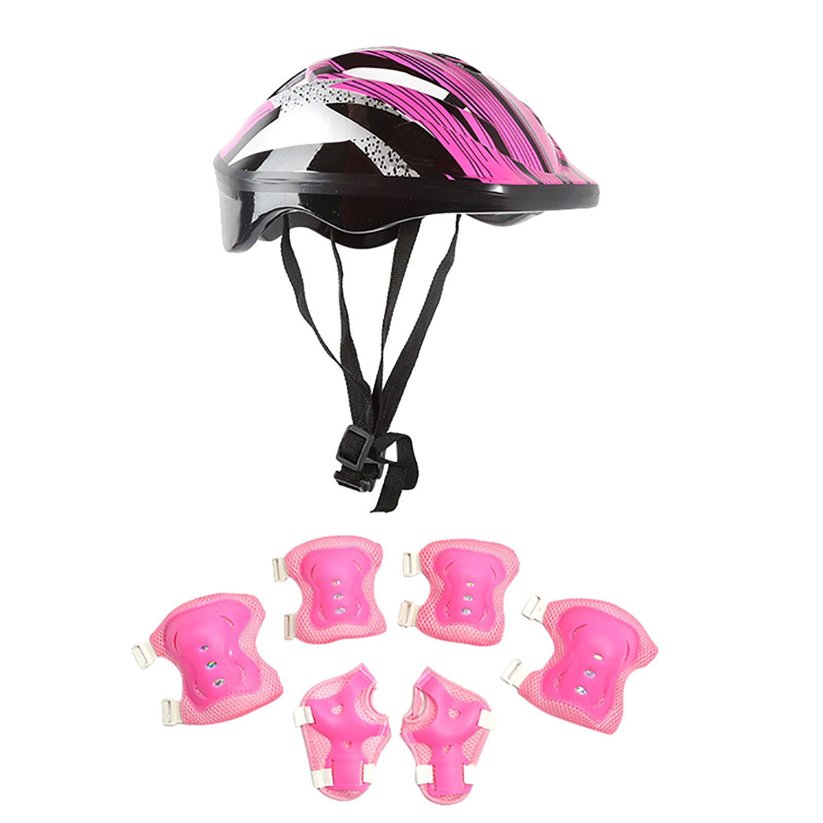 7Pcs/Set Roller Skates Protective Gear Equipment Set Children's Helmet Skateboard Bicycle Balance Car Sports Knee Helmet: HOT