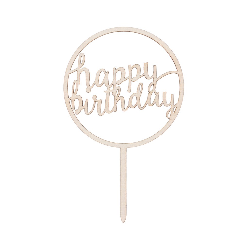 Puinen kakku silinteri hyvää syntymäpäivää vintage kakku koristeet suosii tarvikkeet maalaismainen häät kihlautumiskakku työkaluja: 2